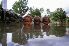 playing in the water